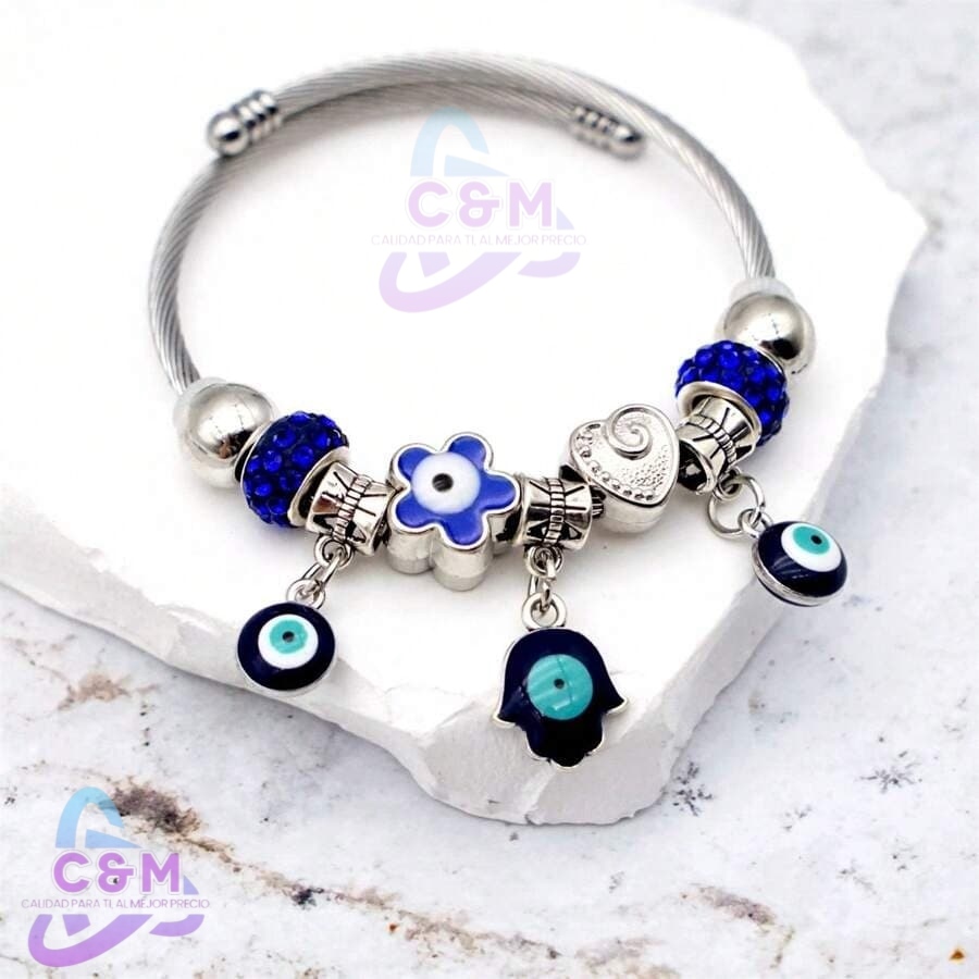 PULSERA BRASALETE  PANDORA OJO TURCO P25